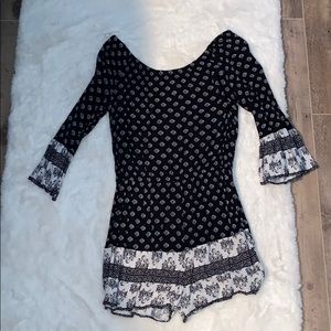 Black and white romper